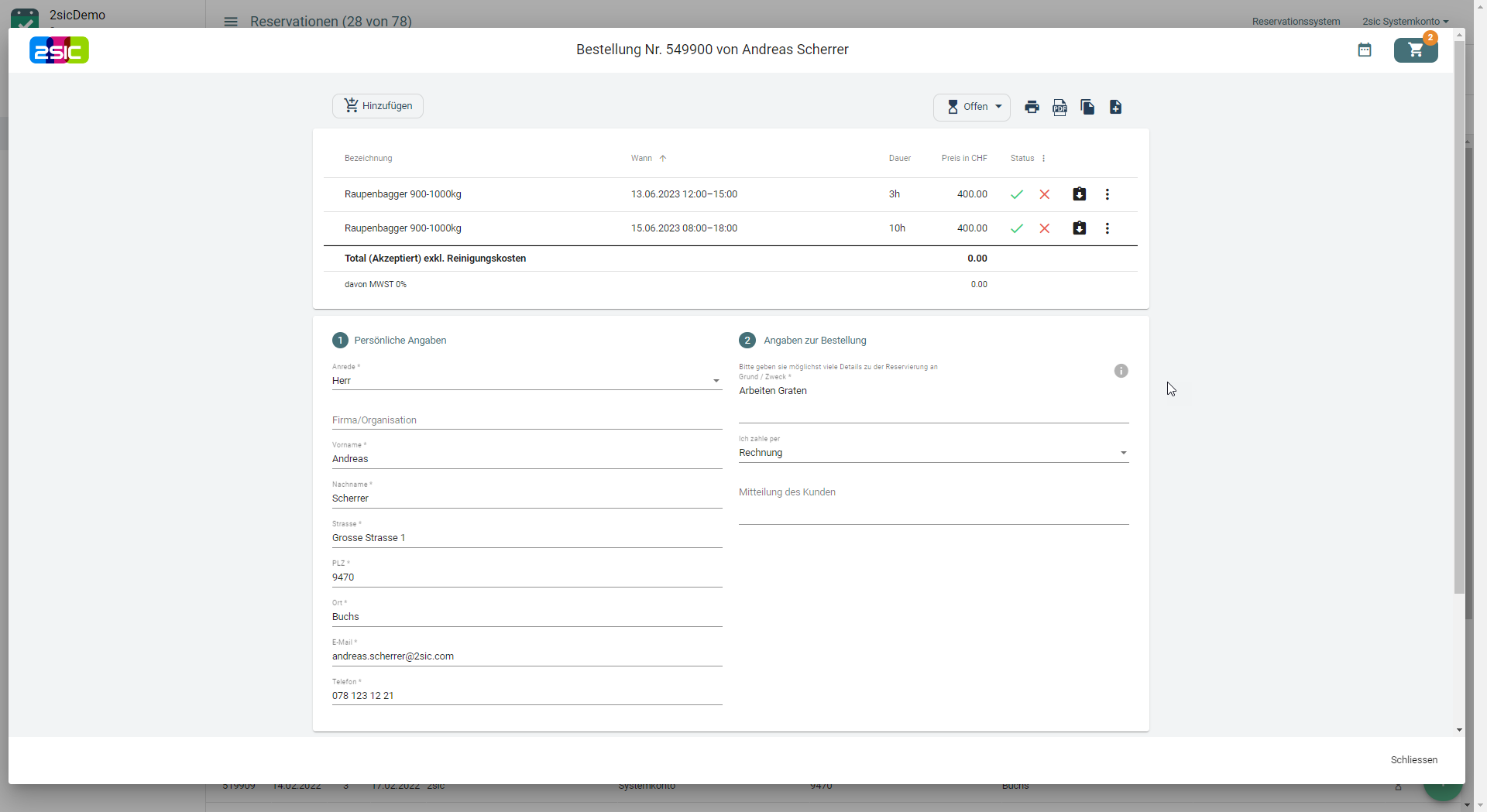 Baumaschinen direkt online buchen 