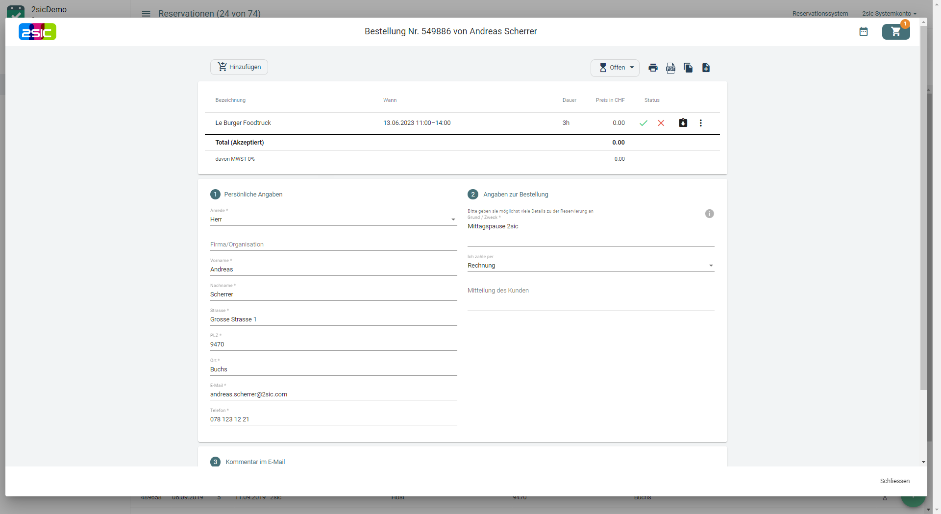 Volle Kontrolle über Anfragen und Buchungen