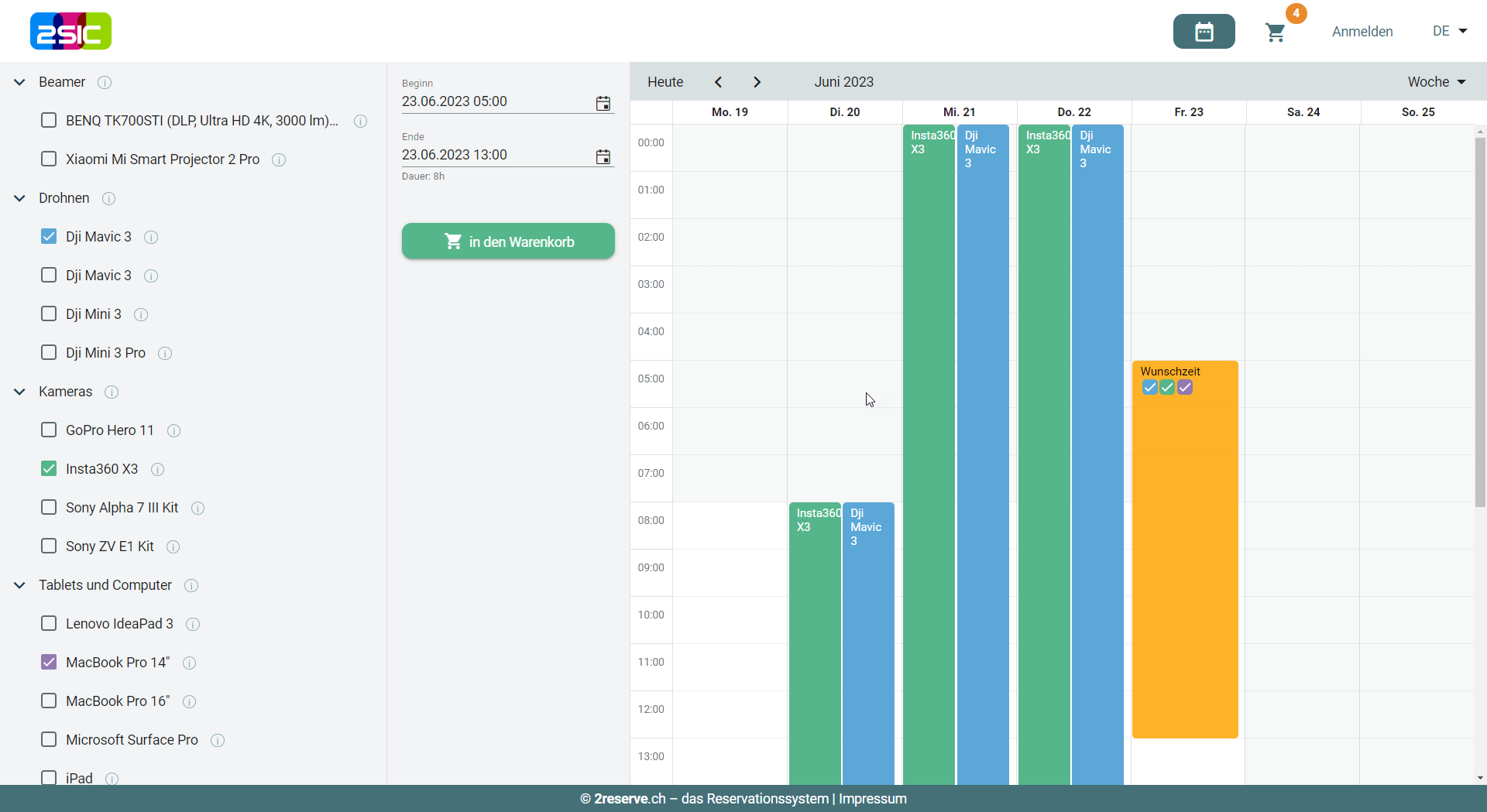 Echtzeit Verfügbarkeit prüfen und kombinieren