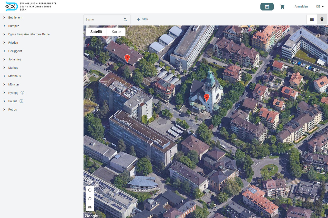 Raumreservation mit Google Maps Integration